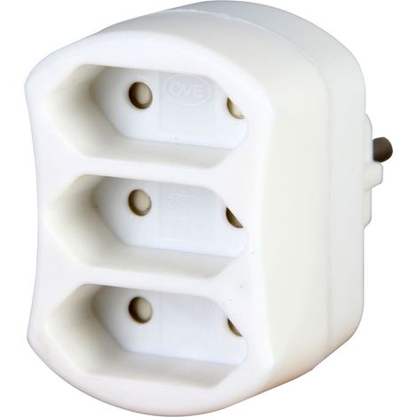 KOPP triple prise Euro 471302003, BS, blanc