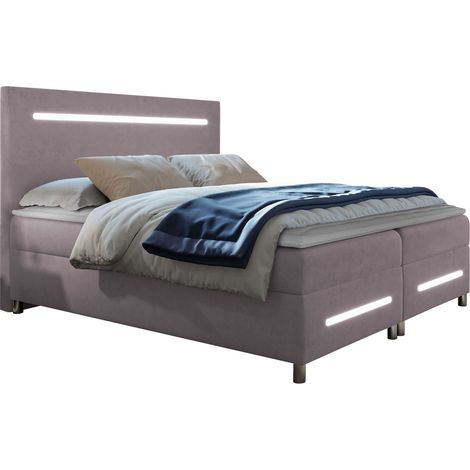Lit boxspring Pluvia, Fresh 9, Continental, Double, 160x200, Tissu, Disponible, 160x212x120cm, LED: Disponible (1/5)