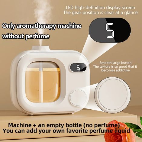 Diffuseur d'arômes réglable à 5 vitesses, vaporisateur d'huiles essentielles automatique rechargeable par USB avec minuterie. (1/5)