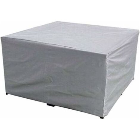 150x150x75 CM Housse de protection pour meubles de jardin, tissu en polyester imperméable, pour table et chaises de jardin, anti-UV, pour table de jardin rectangulaire et chaises (1/4)