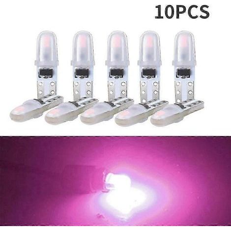 Lot de 10 ampoules LED T5 pour tableau de bord automobile, 3014 2SMD 12V, éclairage intérieur latéral, lampe pour instruments et jauges. (1/5)