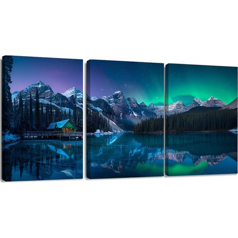 Impression sur Toile, Deco Tableau Murale, Decoration Salon Peinture Tableaux Chambre Toiles, Cadre Moderne Image sur Toile pour Chambre Salon Peinture Tableau pour Art Déco Murale (Aurora) (1/5)