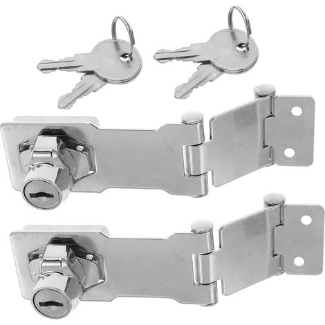 Holibanna Lot de 2 verrous à clé pour portes et classeurs (1/5)