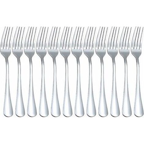 Couverts en acier inoxydable - Fourchettes 18,3 cm - Couteaux à steak 22,9 cm - Cuillères longues 19 cm (1/5)