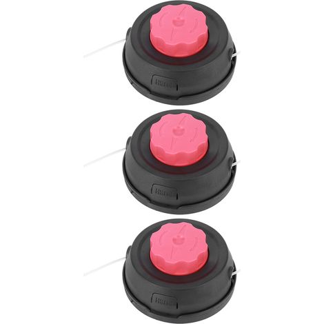 Cabezal universal para desbrozadora H-16 fabricado en nailon negro y rojo, 3 piezas, 11,5 x 7,5 cm (1/5)