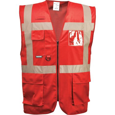 Iona Gilet Executive couleur : Rouge taille XXXL - PORTWEST