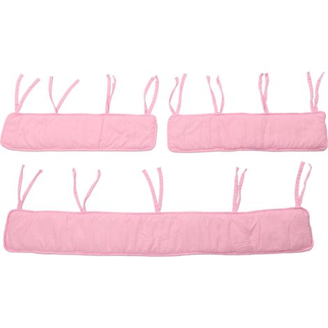 Protection de barrière de lit bébé unie avec sangles réglables, type 2. (1/5)