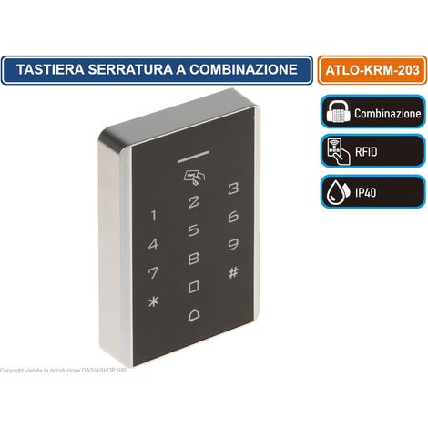 TASTIERA RFID APRICANCELLO SERRATURA A COMBINAZIONE TAG BADGE IP40 (1/5)