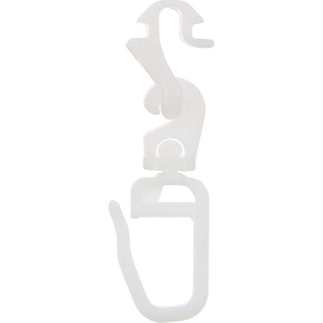 Click in + Out Gleiter Crochets Inclus, pour Rails à Rideaux et -Tringles de 6 mm de Large, 20 Pièces, Plastique, Blanc (1/2)