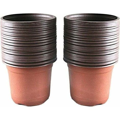 Lot de 100 Pots en Plastique pour semis et Plant, 10 cm (1/5)