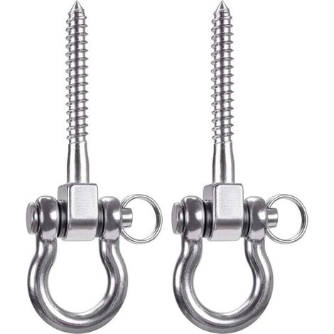 Ganci da soffitto in acciaio inox 304 – Set da 2, portata massima 900 kg, per appendere sedie, amache, lampade o sacchi da boxe.