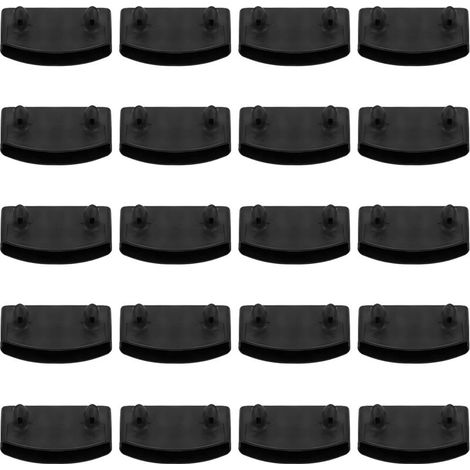 20 Pcs Capuchons Lattes pour Sommier, Supports pour Sommier à Lattes de lit, Accessoires de literie, Embouts Lattes pour Sommier Pour les lits en métal, les lits superposés(noir) (1/5)
