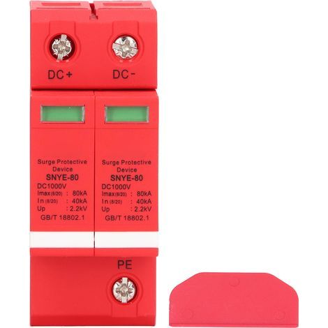 Dispositif de protection contre les surtensions 80 kA 1000 V pour boîte de distribution 2P (1/5)