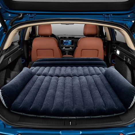 Matelas Gonflable Voiture SUV Pliant avec Pompe à air électrique, Lit Gonflable de Voiture pour Repos de Sommeil etLe Mouvement Intime, Lit de Voiture Convertible en Canapé Gonflable (Noir) (1/5)
