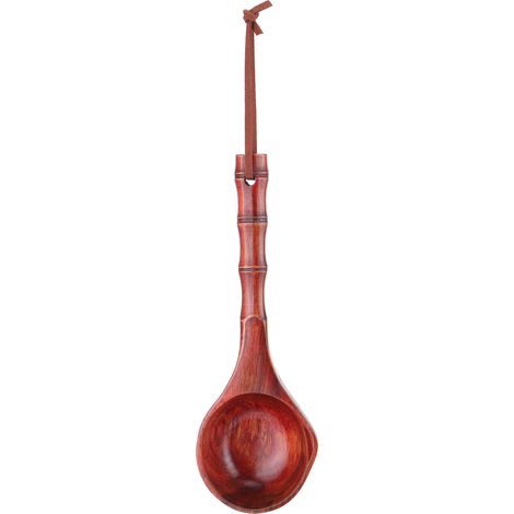 Cuillère en bois ronde japonaise louche de sauna seau à eau cuisine accessoire soupe (1/5)