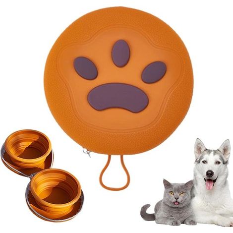 Ciotola portatile per cani, ciotola pieghevole per attività all'aperto con animali domestici, a prova di perdite e resistente alle temperature. (1/5)