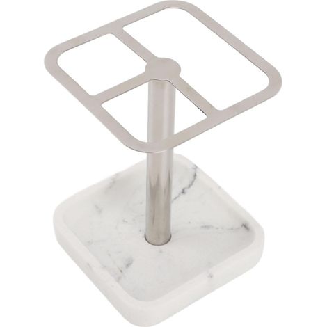 Porte-brosse à dents antirouille en acier inoxydable 304, support de rangement pour dentifrice à 3 emplacements, gain de place, couleur argent. (1/5)