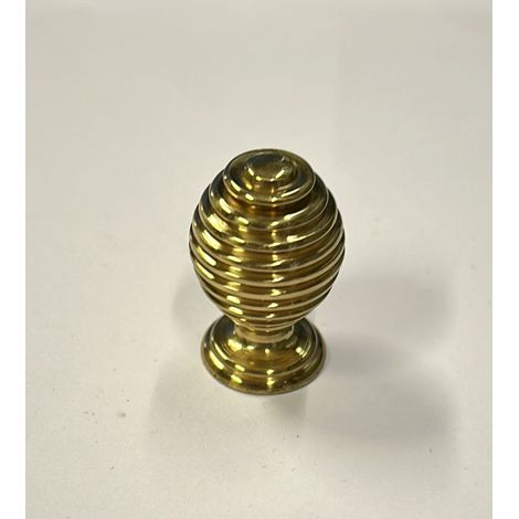 CONNEX - POMOLO RIGATO OTTONE DORATO LUCIDO DIAMETRO 20MM