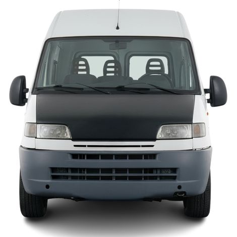 Protège Capot compatible avec Peugeot Boxer 1994 à 2002, Bra de Capot Protection, Noir (1/4)