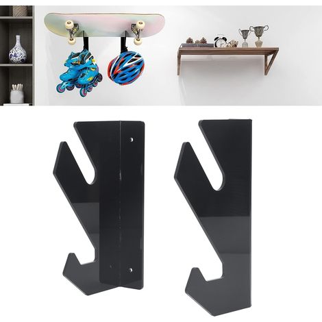 Support mural pour skateboards YX030 en acrylique, compatible avec les skateboards, les roues, les planches à roulettes et les skis. (1/5)