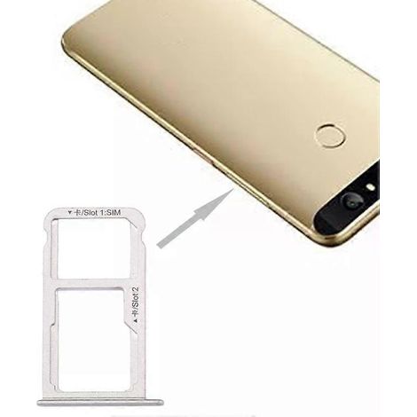 Tiroir pour carte SIM et porte-carte microSD argenté pour Huawei Nova - Argent (1/5)