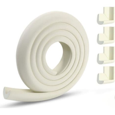 Protection des Bords et Coins de Meubles,2 Mètres Protection Mousse Sécurité avec 4 Angles, Kit de Sécurité,Forme u beige (1/5)