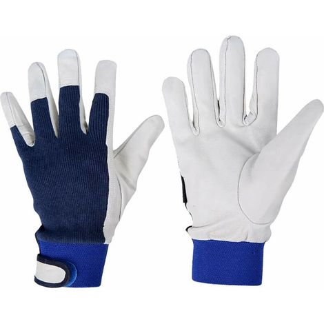Gants de soudure en cuir de chèvre pour le jardinage, le soudage et le travail du bois - Résistants à la chaleur - Excellente idée cadeau 24 cm (CS-ST59). (1/5)
