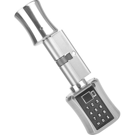 Cerradura de cilindro inteligente con aplicación Tuya, cerradura electrónica sin llave con huella dactilar, código digital Bluetooth, seguridad antirrobo. (1/5)