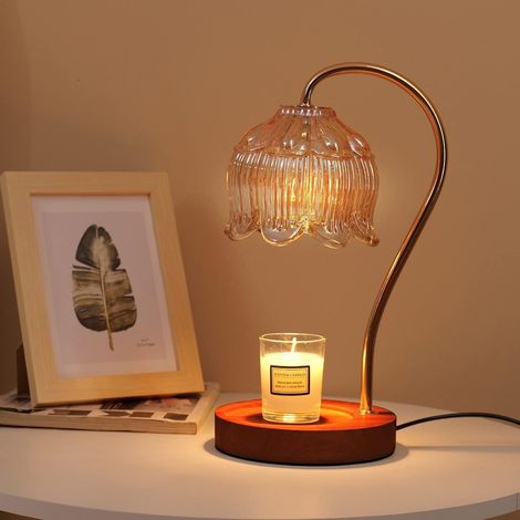 Lampe à bougie d'aromathérapie romantique, lampe de chevet, lampe d'aromathérapie à minuterie réglable