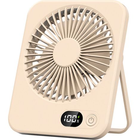 Wiederaufladbarer Tischventilator der Summer Series, extrem leise, 5 Geschwindigkeitsstufen mit 180° verstellbarer Neigung