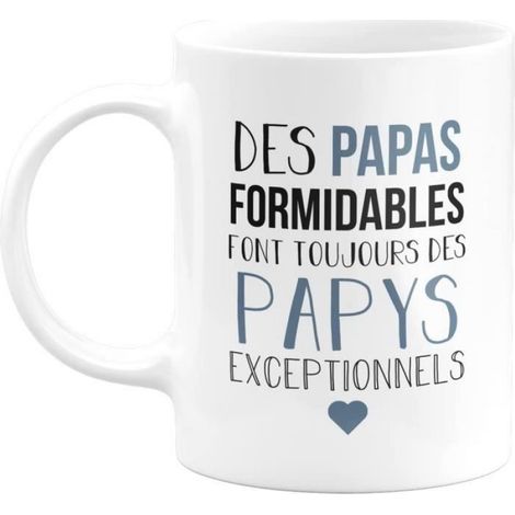 Mug - Créatif - Super Papa - Céramique - Blanc - Design Contemporain (1/4)