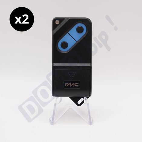 FAAC TM2 433 DS - Lot de 2 télécommandes pour portails et porte de garage à 2 boutons - 433,92 MHz - Code DS - Compatible récepteur FAAC DS - Réf. 7873892 (1/5)