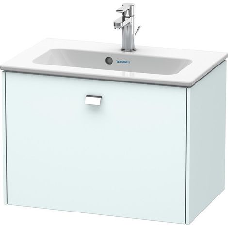 Meuble sous-vasque Duravit BRIOSO COMPACT poignée chromé 442x620x389mm Bleu clair mat