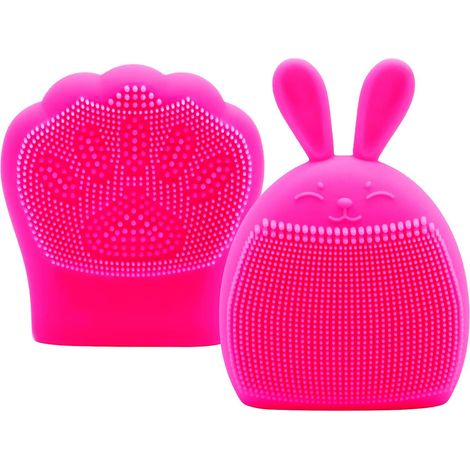 Brosse en silicone pour baby shower (rose rouge)