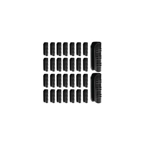30 Pièces tuyau clips pour serre, pinces en film noir 25 mm, clips de fixation plastique, pour tuyaux en PVC de serre de jardin (1/4)