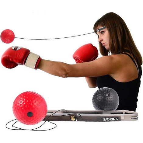 Set mit 2 Boxreflexbällen, verschiedene Geschwindigkeitsstufen, Trainingsgerät für Boxen und Kickboxen.