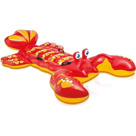 Cheval aquatique gonflable homard PVC épais grand format, accessoire photo pour plage et fête piscine (1/4)