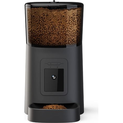 Distributeur automatique de croquettes intelligent pour chats avec télécommande et caméra