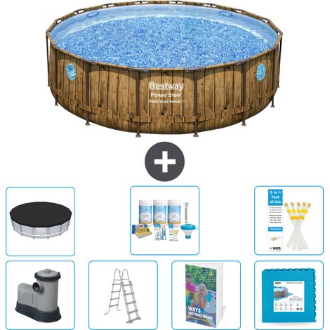 Bestway Bestway Power Steel Ronde - 488x122 cm - 8-pièces S536 (1/4)