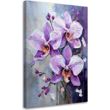 Tableau déco Fleurs d'orchidées violettes 70x100 (1/5)
