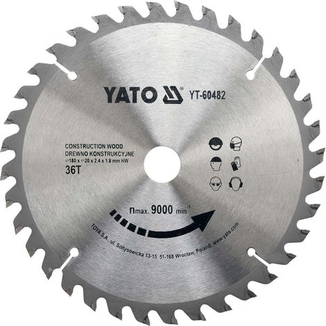 Hartmetall Sägeblatt 180x20mm 36Z (1/4)