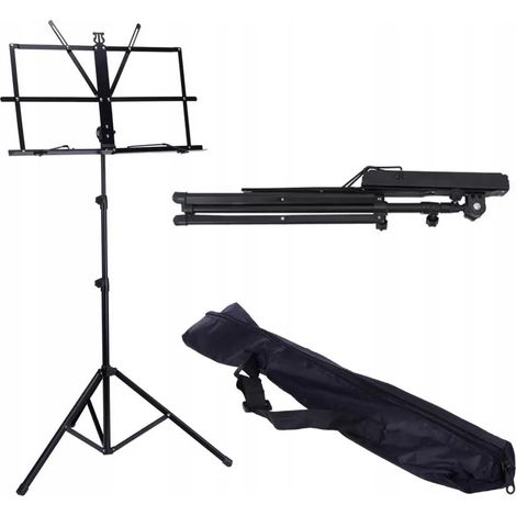 Zusammenklappbarer Notenständer, verstellbarer Notenständer mit Schutzhülle (1/5)