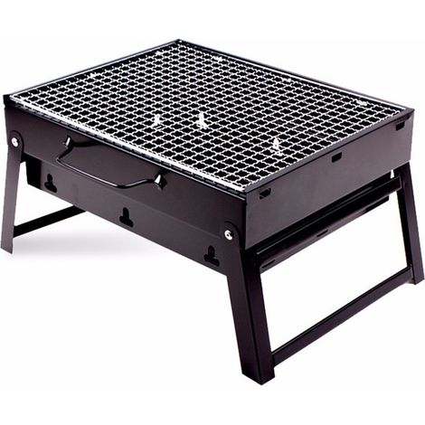 TrAdE Shop Traesio - Barbecue Portatile A Carbonella Per Grigliate Carne Pesce Verdure 20x35x27 Cm - (1/5)