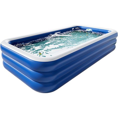 Dieser aufblasbare Pool eignet sich für mehrere Benutzer und ist ideal für Wasserspiele und sommerliche Unterhaltung.