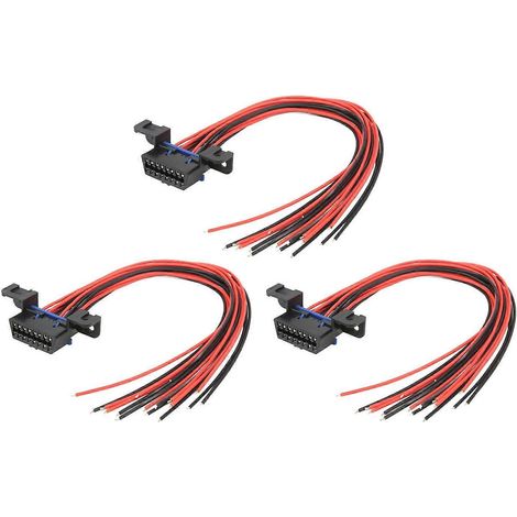 Câble d'extension OBD2 J1962 de 30 cm avec connecteur femelle 16 broches pour outil de diagnostic automobile (1/4)