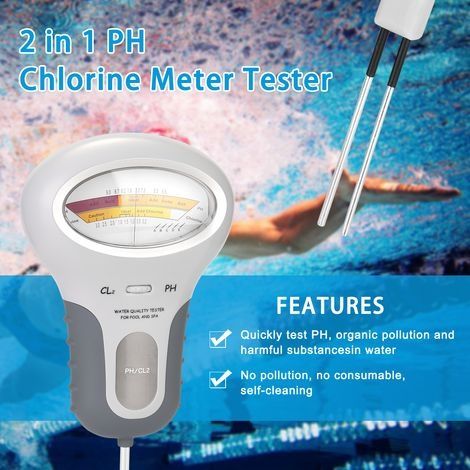 2-in-1 pH- und Chlortester – Präzise Wasserqualitätsmessung für Schwimmbäder und Aquarien (1/3)