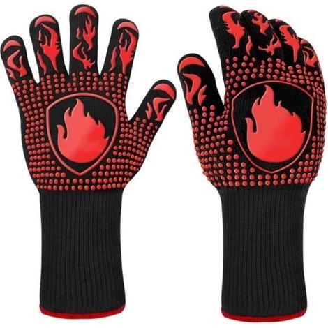 Küchenhandschuhe – Universal – 2 Stück – Hitzebeständig bis 800 °C – Rutschfest – Waschbar (1/4)