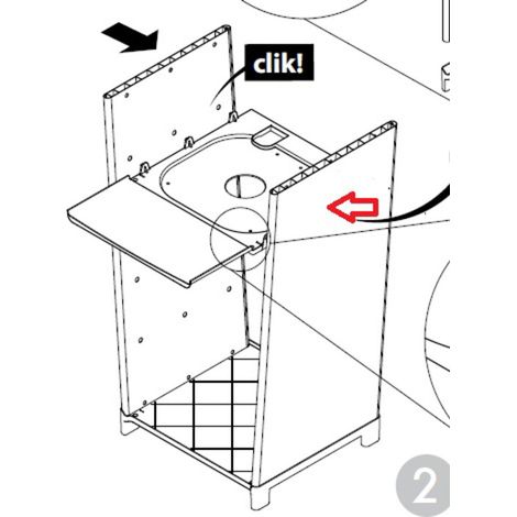 R FIANCO X KIT MOBILE PER LAVATOIO 40X40x87H CM