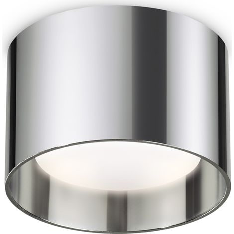 Plafoniera Contemporanea Spike Alluminio Cromo 1 Luce Gx53 15W 3000K Ip44