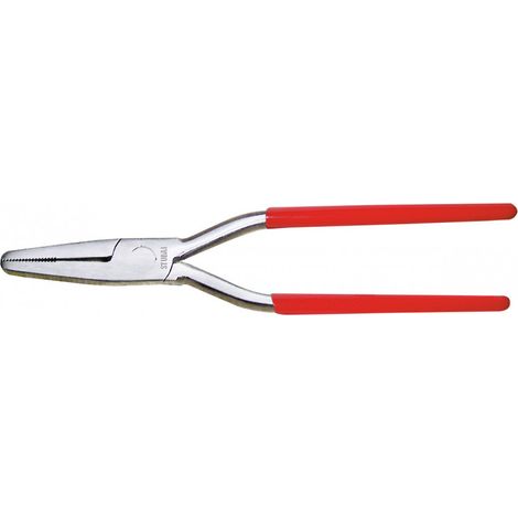 Stubai – Pince plate à charnière emboutie inox – Mâchoires dentelées pour grip optimal – Bords arrondis pour prise en main confortable – Longueur 240 mm